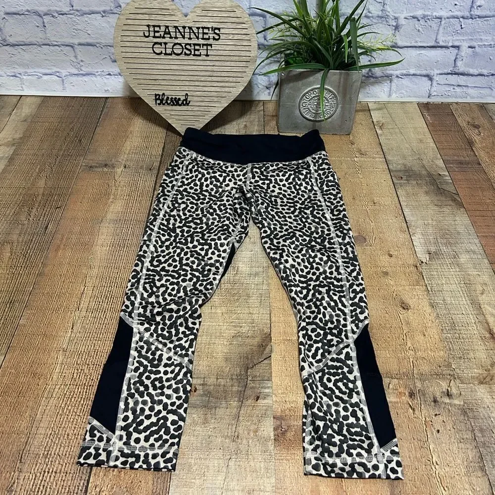 Lululemon Pace Rival Crop *Full-On Luxtreme Ace Spot Grain Black / Black